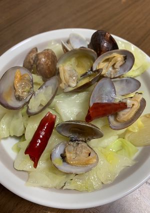 ペペロン風！キャベツとアサリのワイン蒸し-レシピのメイン写真