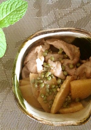 たけのこと豚肉の煮物 山椒風味-レシピのメイン写真