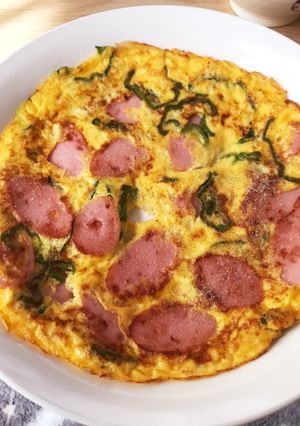 ソーセージとピーマンのたまごピザ-レシピのメイン写真