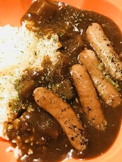 レトルト+☆ガーリックソーセージカレー-レシピのメイン写真