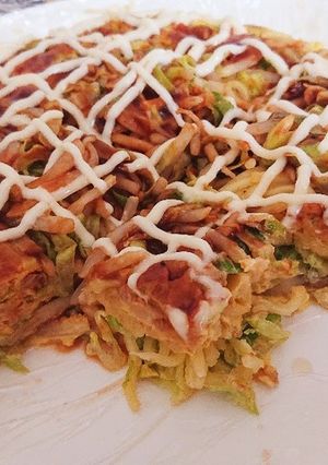 簡単！レンジで焼かないお好み焼き風-レシピのメイン写真