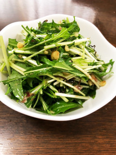 さっぱり♡やみつき水菜のたぬきサラダ-レシピのメイン写真