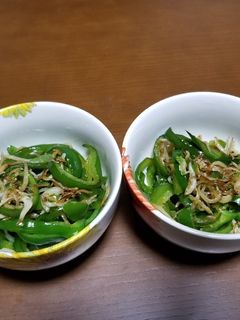 ピーマンとしらすの炒め物-レシピのメイン写真