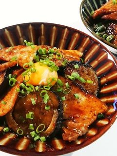 豚バラとナスのガツンと丼-レシピのメイン写真