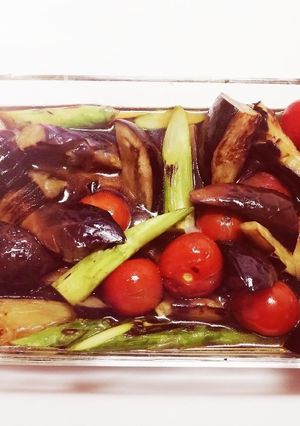 夏野菜！アスパラ茄子プチトマトの焼き浸し-レシピのメイン写真