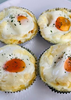 ホットケーキミックスでチーズ乗せ卵パン-レシピのメイン写真