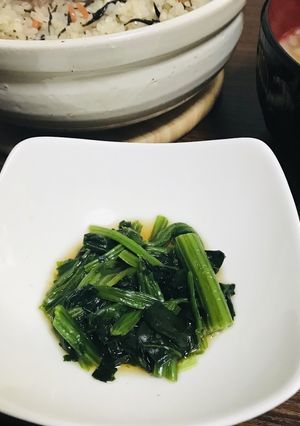 包丁を使わないほうれん草の御浸し-レシピのメイン写真