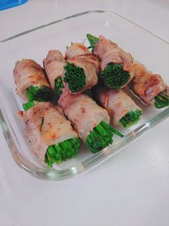 材料2つ!肉巻きあさつき-レシピのメイン写真