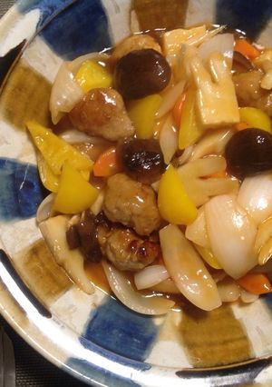 黄色い酢豚 たけのこ入り-レシピのメイン写真