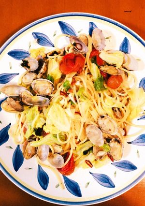 あさりとキャベツとミニトマトのパスタ-レシピのメイン写真