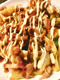 簡単自炊!お好み焼きうどん-レシピのメイン写真