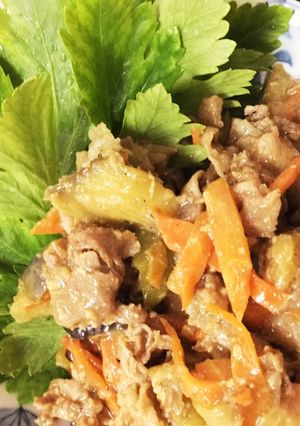 豚肉と赤茄子と甘辛唐辛子の味噌炒め-レシピのメイン写真