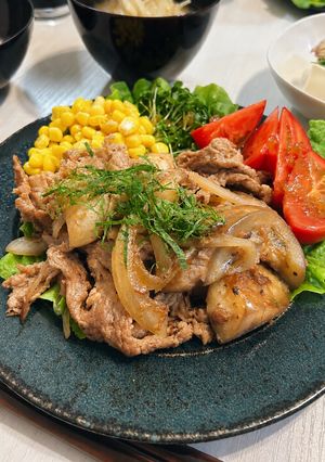 白茄子と豚肉の甘辛生姜焼き-レシピのメイン写真