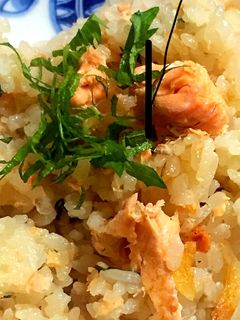 銀鮭と桜エビの炊込ご飯 大葉風味-レシピのメイン写真