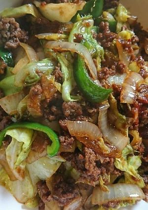 簡単！ 安い！かさ増し！ 挽肉の焼肉丼風-レシピのメイン写真