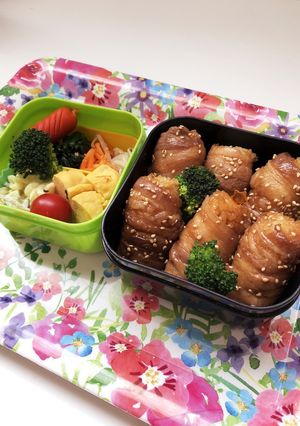 がっつり肉巻きおにぎり弁当☆-レシピのメイン写真