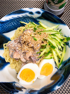 サバ缶のせ冷やし中華〜青じそ風味〜-レシピのメイン写真
