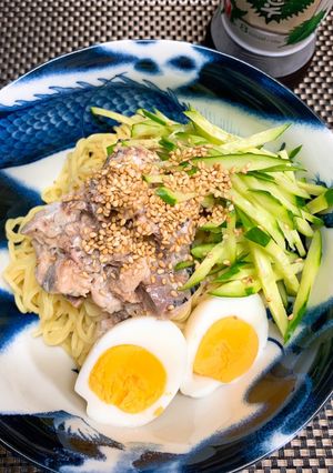 サバ缶のせ冷やし中華〜青じそ風味〜-レシピのメイン写真