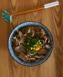 簡単♡豚肉の釜玉あんかけうどん