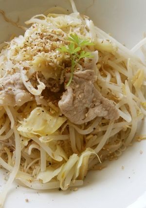 フライパンでさっぱり豚キャベモヤシ-レシピのメイン写真