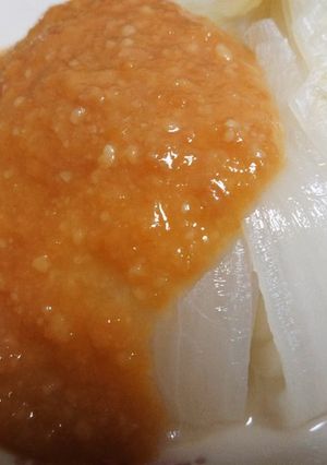 レンジで5分簡単！新玉ねぎの酢味噌がけ♪-レシピのメイン写真