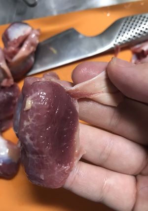 砂肝 銀皮の下処理-レシピのメイン写真