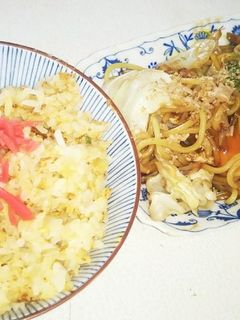 無油炒飯無油焼きそば(血管ダイエ1350-レシピのメイン写真