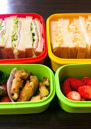 家族で公園サンドイッチ弁当-レシピのメイン写真