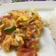 台湾料理:蕃茄炒蛋(トマトと卵の炒め物)