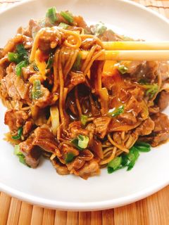 汁なしカレー肉蕎麦-レシピのメイン写真