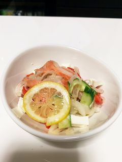 新たまとサーモンマリネ。-レシピのメイン写真