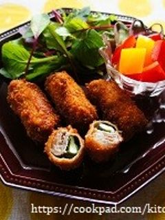 のび~る!さけるチーズの豚しそ巻きフライ-レシピのメイン写真