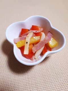 常備菜 | パプリカとベーコンの洋風炒め-レシピのメイン写真