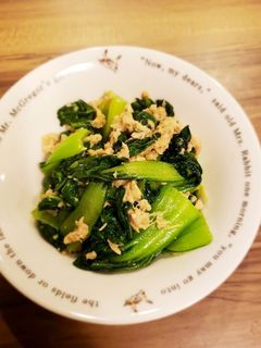 簡単!お手軽!青梗菜とシーチキンの炒め物-レシピのメイン写真