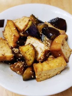 厚揚げと茄子の甘辛炒め-レシピのメイン写真