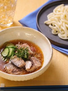 さば缶で簡単♪冷や汁風つけうどん-レシピのメイン写真