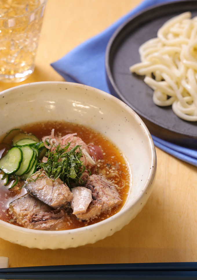 さば缶で簡単♪冷や汁風つけうどん-レシピのメイン写真