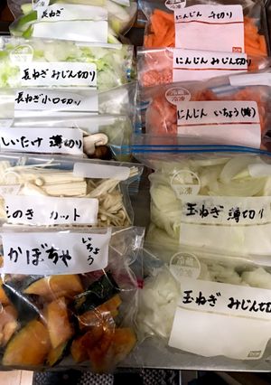 冷凍保存:カット野菜-レシピのメイン写真