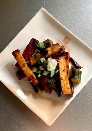 激ラク惣菜。さつまいもとオクラの炒め物-レシピのメイン写真