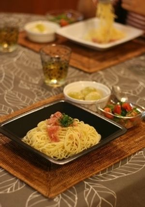 夏に美味し♪　生ハムと大葉の冷製パスタ-レシピのメイン写真