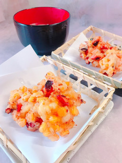 簡単!たことコーンの美味し〜かき揚げ-レシピのメイン写真