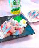 青じそドレッシングであっさり！アジの刺身