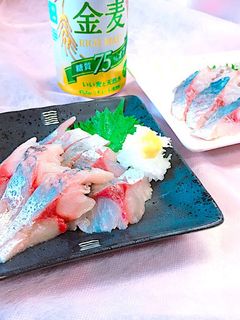 青じそドレッシングであっさり!アジの刺身-レシピのメイン写真