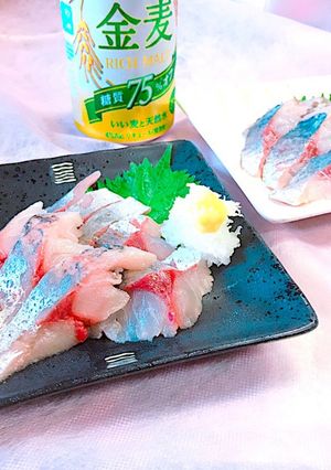 青じそドレッシングであっさり！アジの刺身-レシピのメイン写真