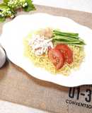 手作り芝麻醤風たれが旨い！棒々鶏冷麺♪