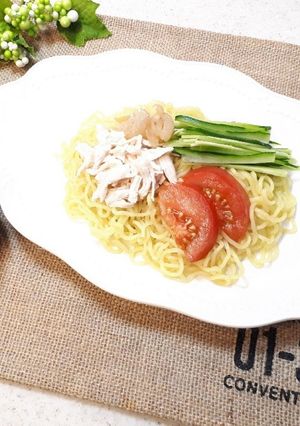 手作り芝麻醤風たれが旨い！棒々鶏冷麺♪-レシピのメイン写真