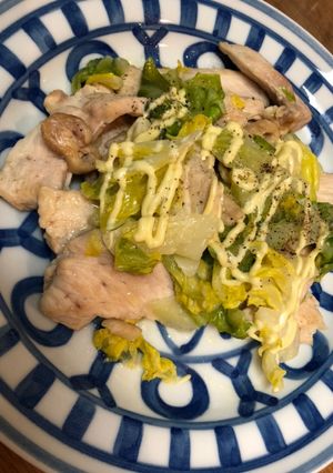 春キャベツと鶏むね肉のマヨ炒め☆-レシピのメイン写真