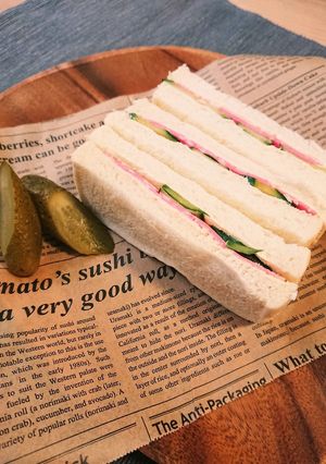 喫茶店風☆ハムきゅうりのサンドイッチ☆-レシピのメイン写真