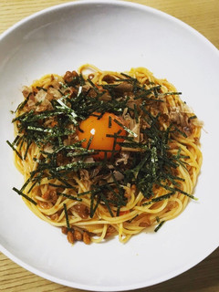 簡単絶品◎たべるラー油納豆たらこパスタ-レシピのメイン写真