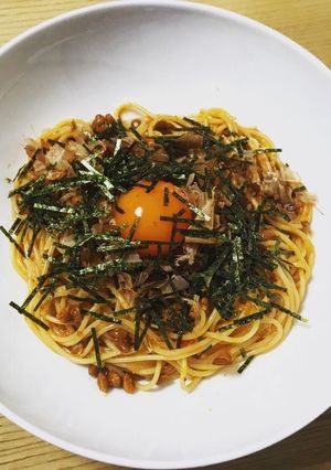 簡単絶品◎たべるラー油納豆たらこパスタ-レシピのメイン写真